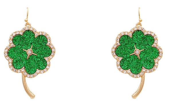 Clover Glitter Earrings