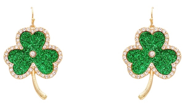 Clover Glitter Earrings