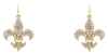 Pave Fleur de Lis Earrings