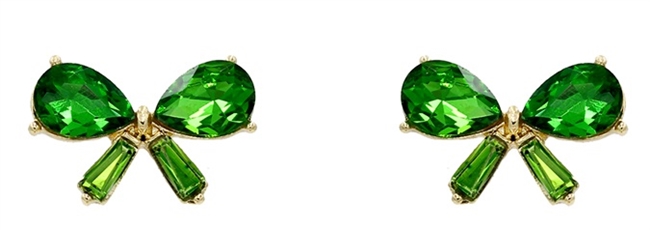Crystal Bow Earrings