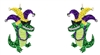 Mardi Gras Glitter Alligator Earrings