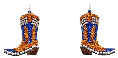 Glitter Cowboy Boots- Blue