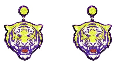 Purple & Gold Tiger Head