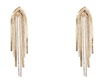 Mixed Stone Chain Drop Earrings