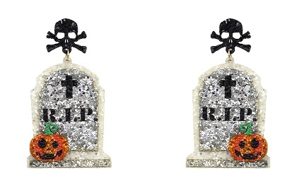 Glitter Grave Earrings