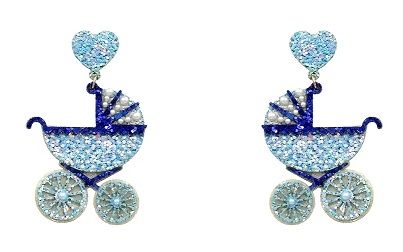 Glitter Baby Buggy Earrings
