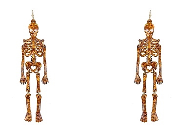 Glitter Skeleton Earrings