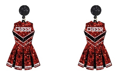 Glitter Cheerleader Earrings