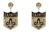 Saints Glitter Shield Earrings