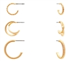 3 PC Hoop Earrings