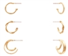 3 PC Hoop Earrings