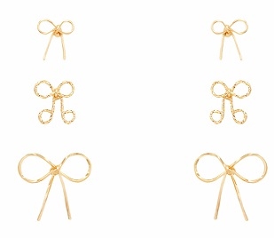 Bow Earrings 3 PC Set