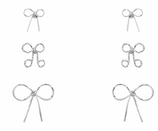 Bow Earrings 3 PC Set