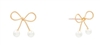 Bow Earrings W/ Pearl