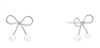 Bow Earrings W/ Pearl