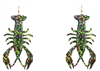 Mardi Gras Crawfish Earrings