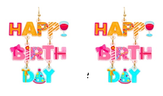 Happy Birthday Earrings