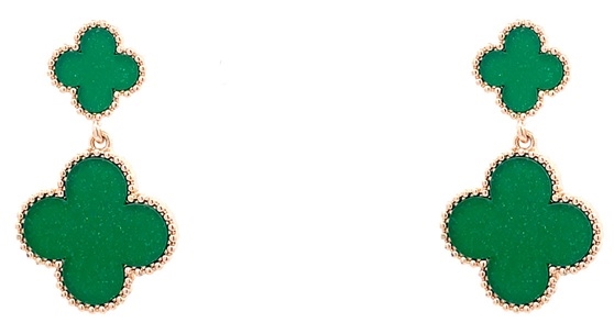 St Patricks Day Enamel 2 Drop Clover