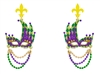 Mardi Gras Mask W/Beads