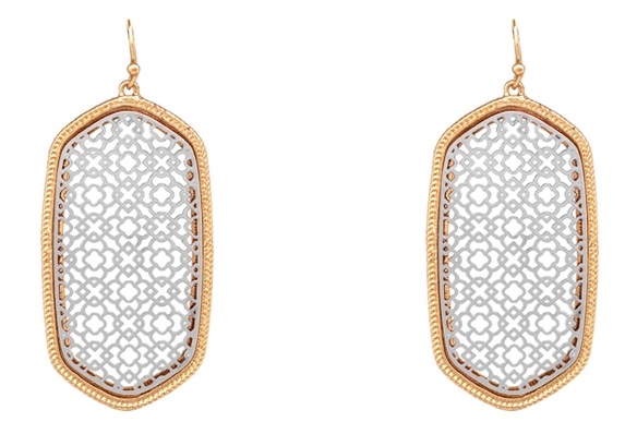 Designer Inspired Filagree Earrings