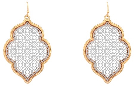 Two Tone Filligree Earrings