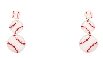 Baseball Drop Earrings