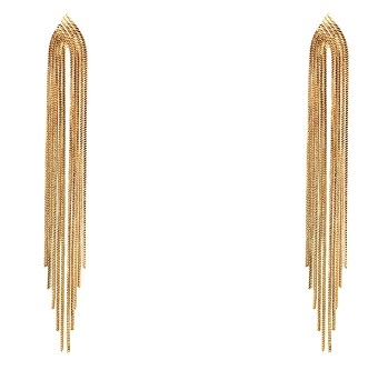 Round Snake Chain Multi Drop Earrings