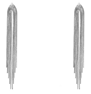 Round Snake Chain Multi Drop Earrings