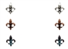 Set of 3 Fleur de Lis Earrings