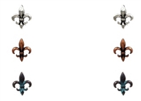 Set of 3 Fleur de Lis Earrings