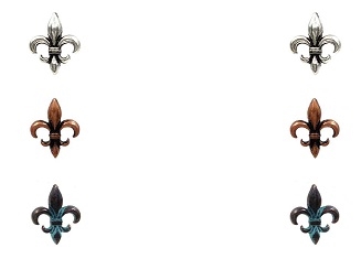 Set of 3 Fleur de Lis Earrings