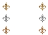 Set of 3 Fleur de Lis Earrings