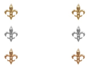 Set of 3 Fleur de Lis Earrings