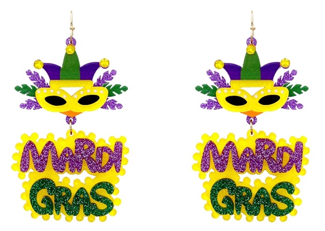Mardi Gras Mask  Earrings