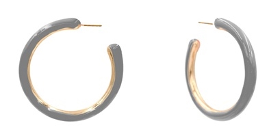 Enamel CCB Hoop Earrings