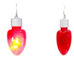 Light-Up Christmas Bulb Earrings