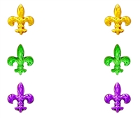 3 PC Mardi Gras Earrings