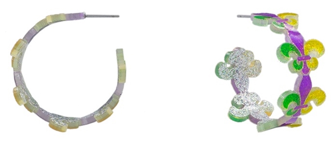 Acrylic Mardi Gras Hoop