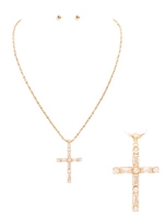 Cross Necklace W/ Stones