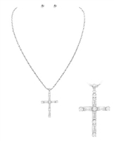 Cross Necklace W/ Stones