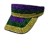 Full Cover Crystal Mardi Gras Visor