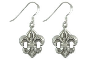 Fleur de Lis Dangle Earrings