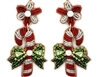 Seed Bead Christmas Earrings