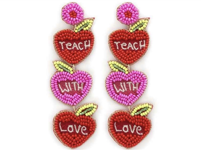 Seed Bead Teacher Earrings