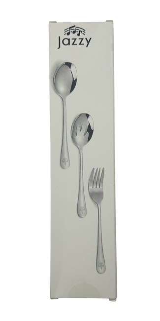3 Pc Fleur de Lis Flatware Serving Set