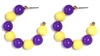Purple & Gold Bead Earrings