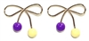 Purple & Gold Bow Earrings