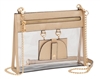 Clear Handbag W/ Glasses Holder