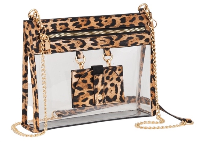 Clear Handbag W/ Glasses Holder