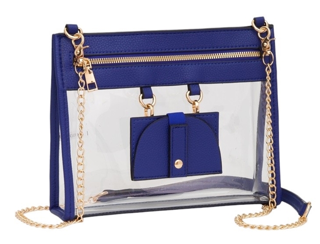 Clear Handbag W/ Glasses Holder